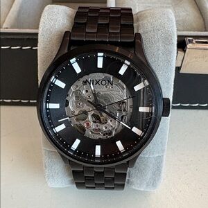Nixon Black Spectra Men's Skeleton Watch